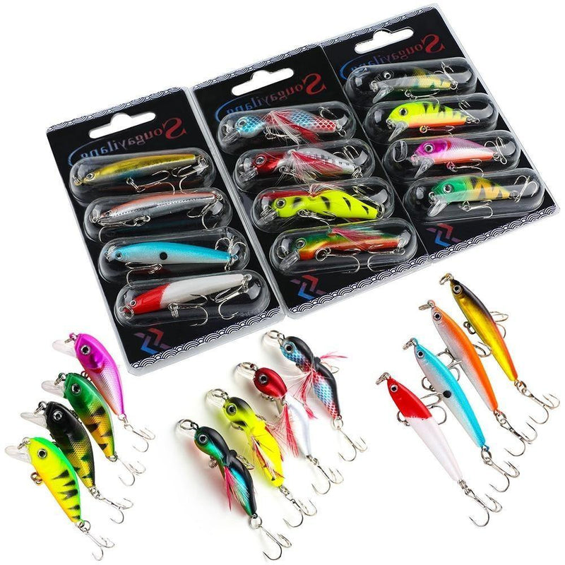 Conjunto 4 Iscas Artificiais SGL - Minnow Sinking/Shallow Runner